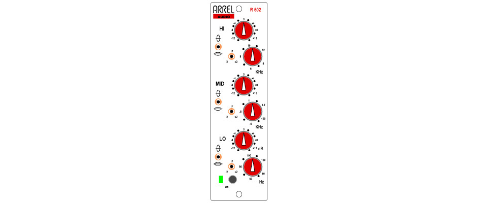 R-502 3 Band Parametric Equalizer (9 Center Frequencies)
