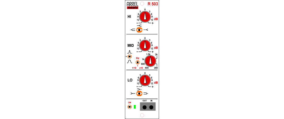 R-503 Parametric Equalizer + 2 Shelf Baxandall (Bax) bands